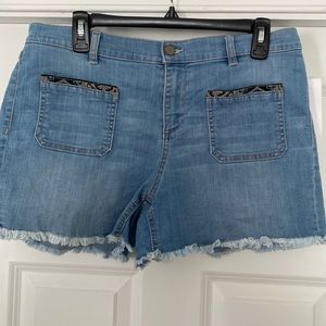 Soho by New York & Co Denim Cutoff Shorts